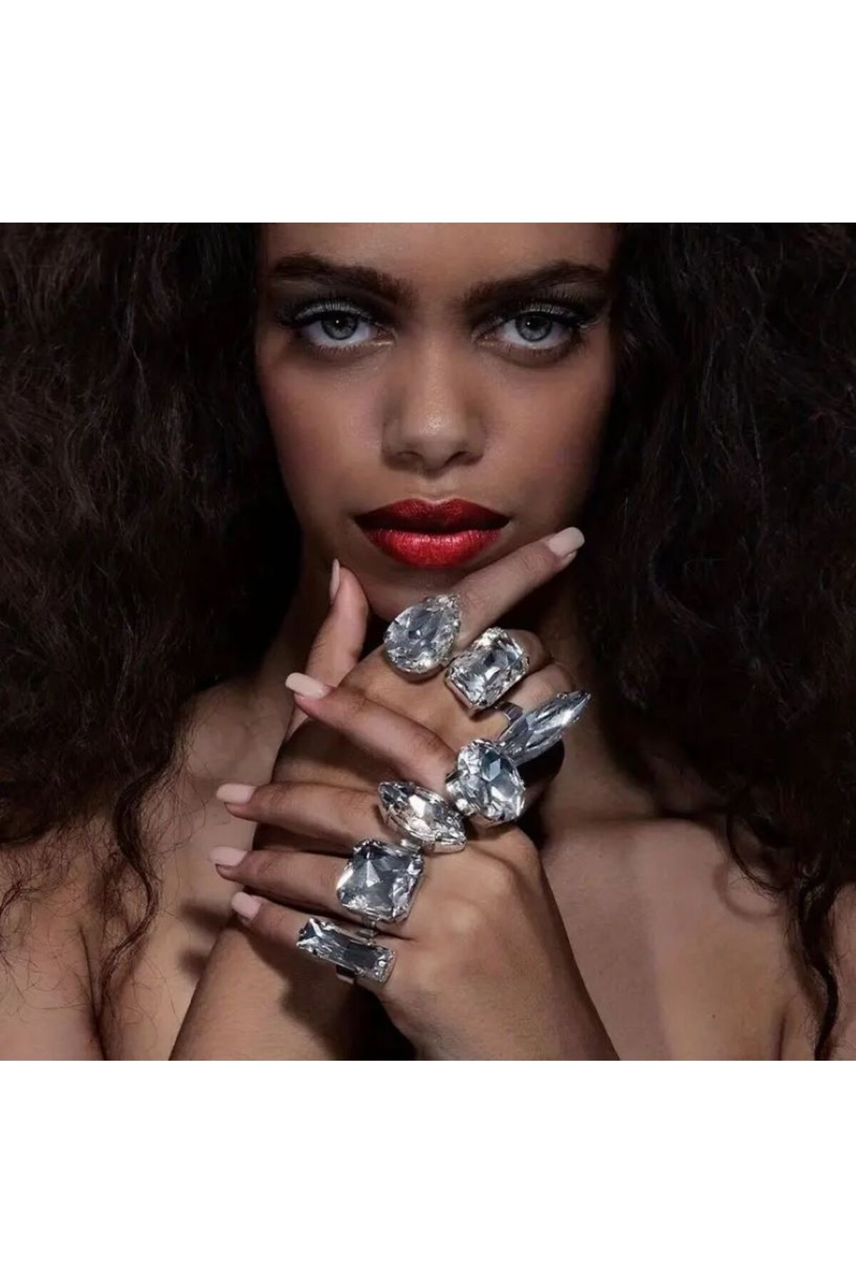 7 Adet Abartılı Ayarlanabili Yüzük Seti