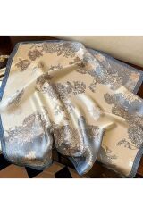 Elegant, Hafif, Güneşten Koruyan, Rüzgar Geçirmez, Çift Taraf Baskılı, Fular, Eşarp 70x70