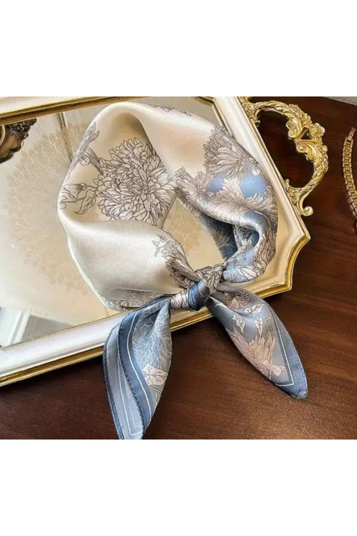 Elegant, Hafif, Güneşten Koruyan, Rüzgar Geçirmez, Çift Taraf Baskılı, Fular, Eşarp 70x70