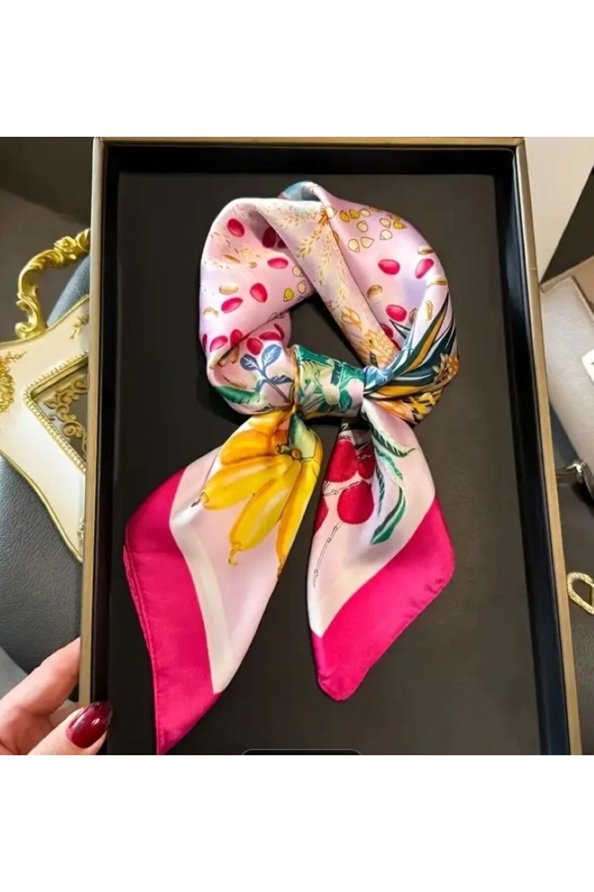 Canlı Renk ve Eğlenceli Güneşten Koruyan, Rüzgar Geçirmez, Çift Taraf Baskılı, Fular, Eşarp 70x70