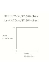 Kontrast Çiçekli, Güneşten Koruyan, Rüzgar Geçirmez, Çift Taraf Baskılı, Fular, Eşarp 70x70