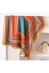 Paisley Desenli, Renkli, Güneşten Koruyan, Rüzgar Geçirmez, Çift Taraf Baskılı, Fular, Eşarp 70x70