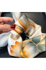 Lotus Çiçeği, Güneşten Koruyan, Rüzgar Geçirmez, Çift Taraf Baskılı, Fular, Eşarp 70x70